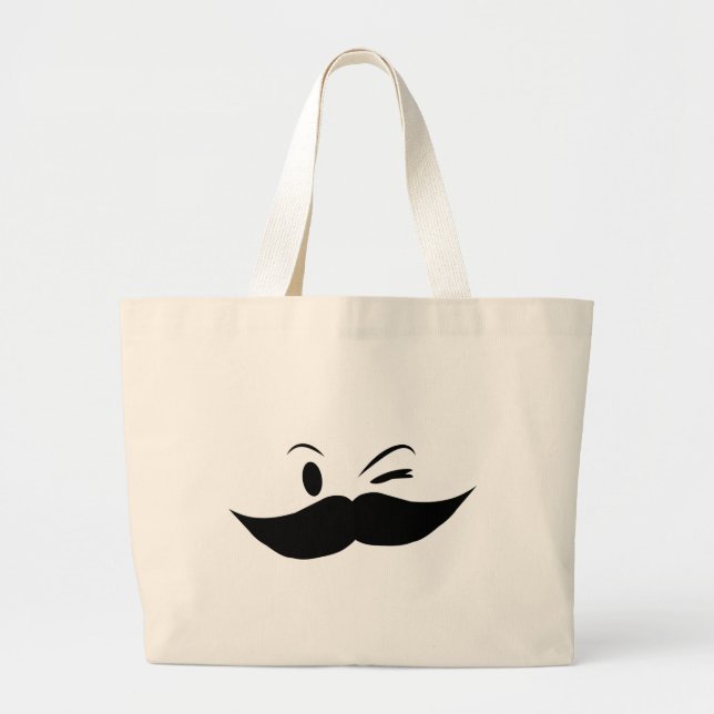 Grand Tote Bag Moustache Kinky (Devant)