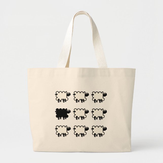 Grand Tote Bag Moutons noirs (Devant)