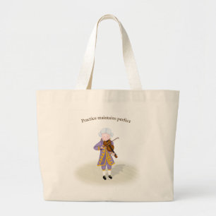 Grand Tote Bag Mozart joue du violon "Parfait"