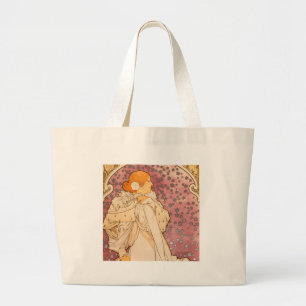 Grand Tote Bag Mucha Art nouveau femme beauté