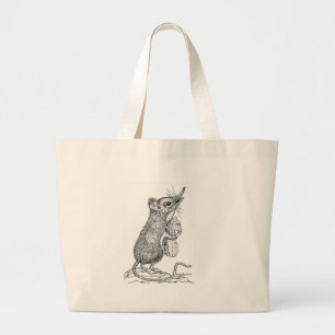 Grand Tote Bag Musaraigne d'éléphant de bébé