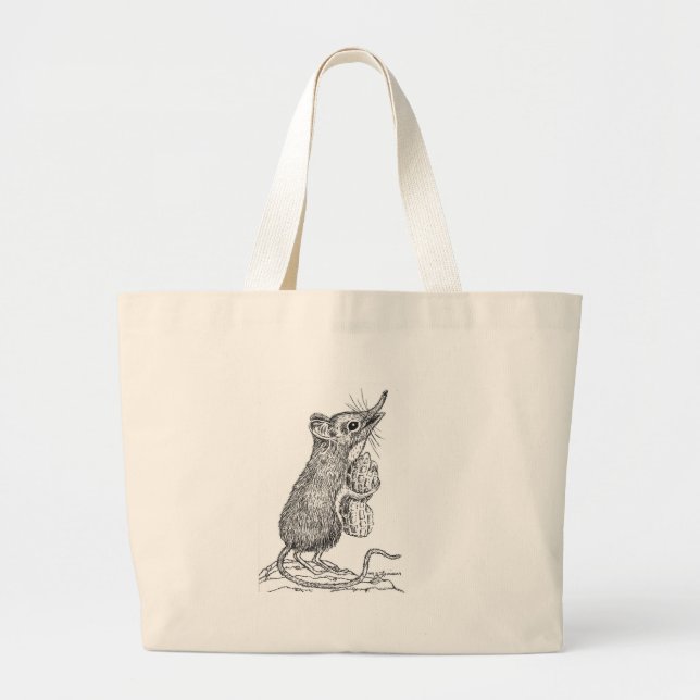 Grand Tote Bag Musaraigne d'éléphant de bébé (Devant)