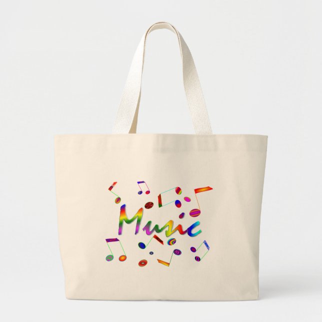 Grand Tote Bag Musique (Devant)