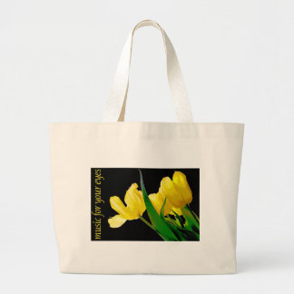 Grand Tote Bag musique pour vos yeux - fleurs