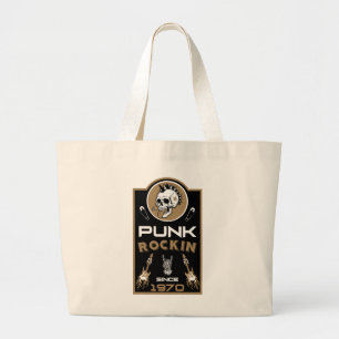 Grand Tote Bag Musique Punk Rock Nostalgie Depuis 1970