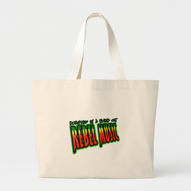 Grand Tote Bag Musique rebelle de Dubstep (Devant)