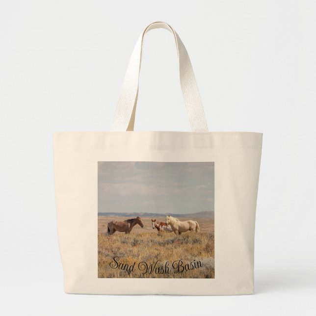 Grand Tote Bag Mustangs de Sand Wash Basin (Devant)