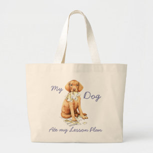 Grand Tote Bag My Vizsla Ate my Lesson Plan