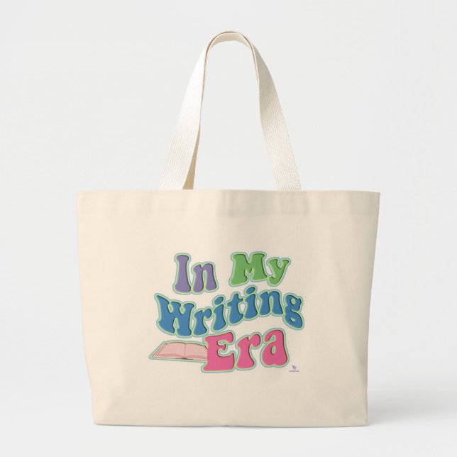 Grand Tote Bag My Writing Era Fun Auteur Slogan (Devant)