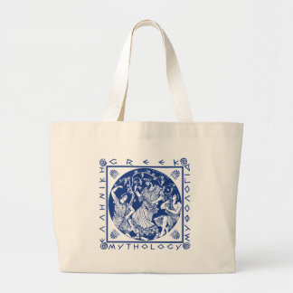 Grand Tote Bag Mythologie grecque - bleu