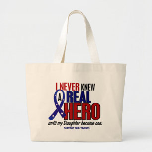 Grand Tote Bag N'a jamais connu une fille du héros 2 (soutenez