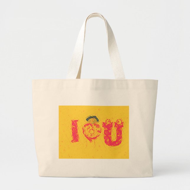 Grand Tote Bag Nakupenda - I Love U Swahili Mot Texte Signifiant  (Devant)