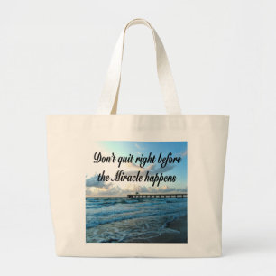 GRAND TOTE BAG N'ARRÊTEZ PAS QU'IL Y AIT DES MIRACLES EN TRAIN