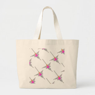 Grand Tote Bag Nazca Lines Hummingbirds - Version Carrelée