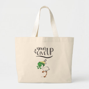 Grand Tote Bag Ne jamais renoncer à la grenouille Choquant l'oise