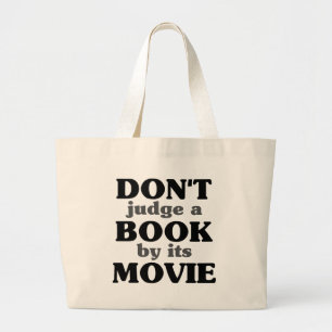 Grand Tote Bag Ne jugez pas un livre par son film