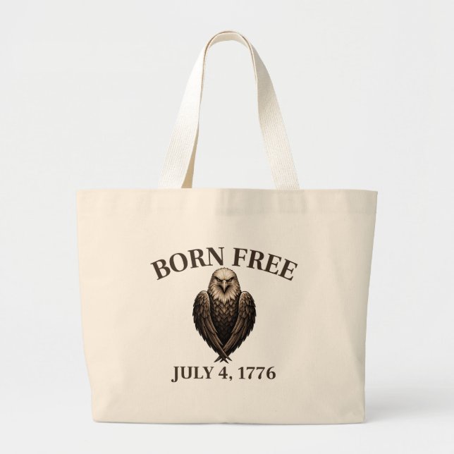 Grand Tote Bag Né libre le 4 juillet 1776  (Devant)
