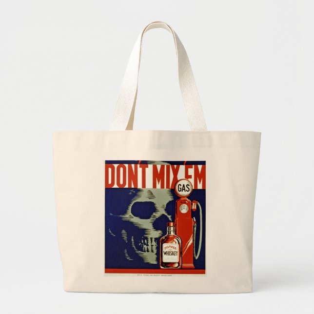 Grand Tote Bag Ne mélangez pas Em (Devant)