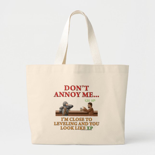 Grand Tote Bag Ne m'ennuyez pas (Devant)