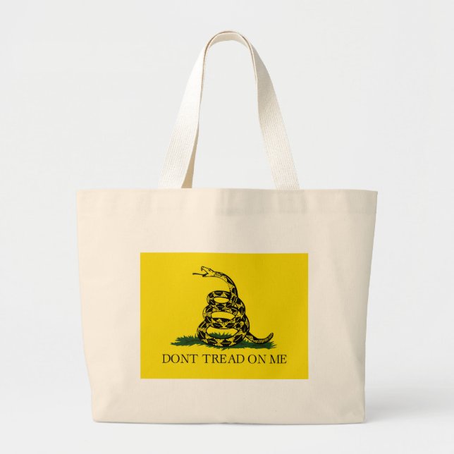 Grand Tote Bag Ne pas taper sur le drapeau de Me Gadsden (Devant)
