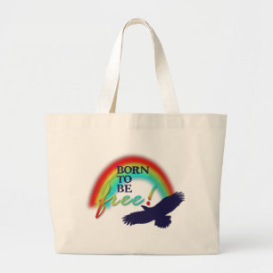 Grand Tote Bag Né pour être libre