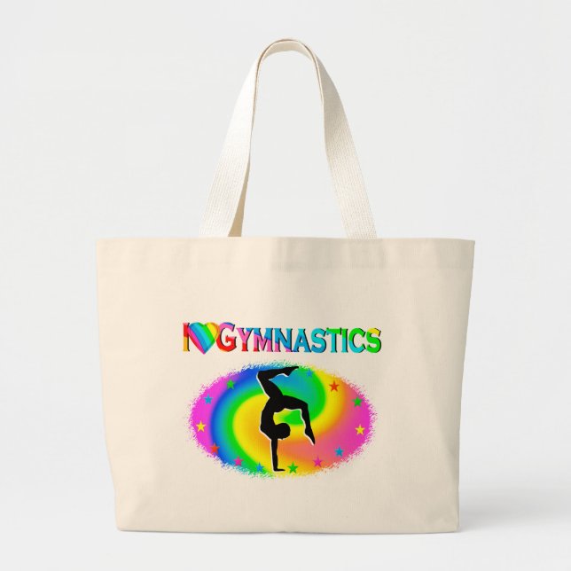 GRAND TOTE BAG NÉ POUR ÊTRE UN CHAMPION DE GYMNAST (Devant)