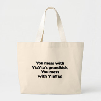 Grand Tote Bag Ne salissez pas avec les Grandkids de YiaYia