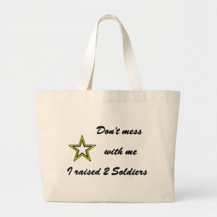 Grand Tote Bag Ne salissez pas avec moi que j'ai élevé 2 soldat