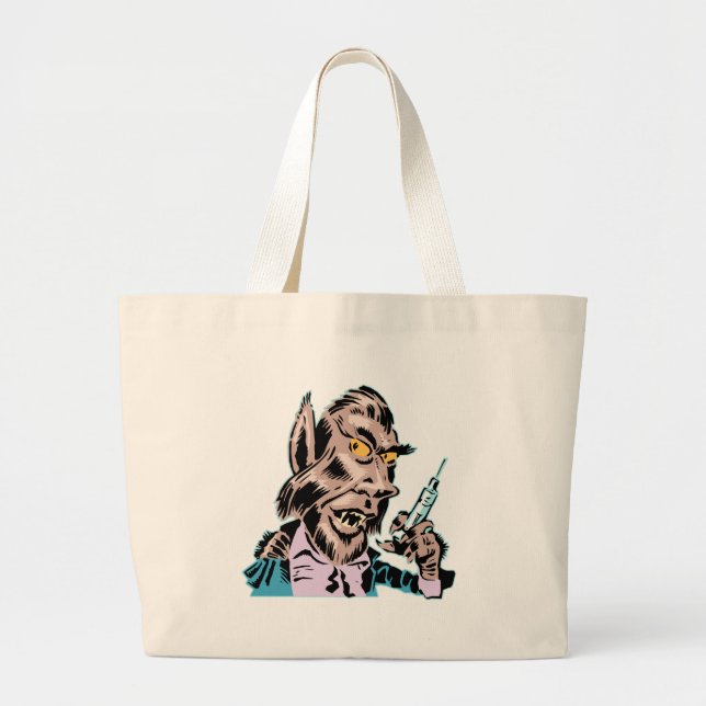 Grand Tote Bag Needling Werewolf (Devant)