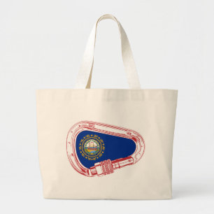 Grand Tote Bag New Hampshire Flag Climbing Carabiner