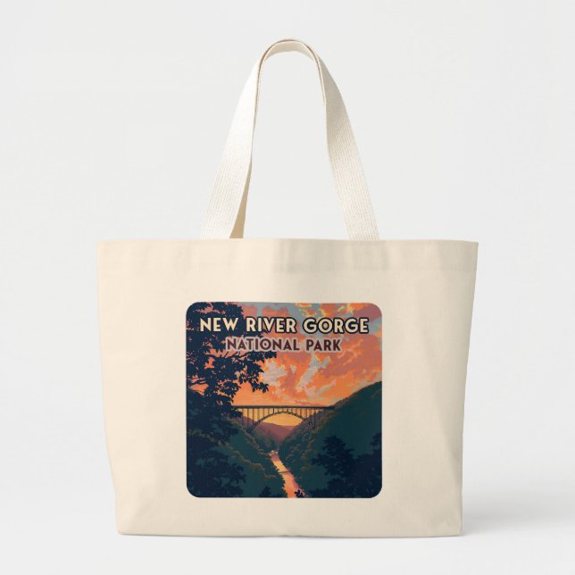 Grand Tote Bag New River Gorge National Park West Virginia Bridge (Devant)