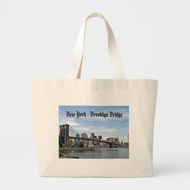 Grand Tote Bag New York - Brooklyn Bridge (Devant)