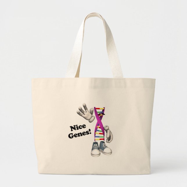 Grand Tote Bag Nice Genes ADN drôle (Devant)
