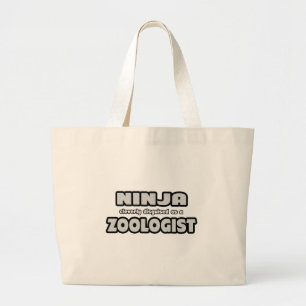 Grand Tote Bag Ninja Clairement déguisé en zoologue