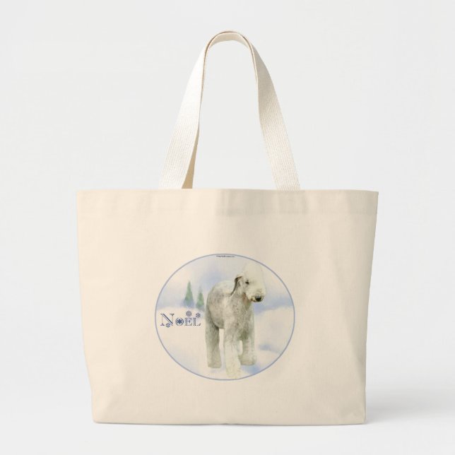 Grand Tote Bag Noel Bedlington Terrier (Devant)