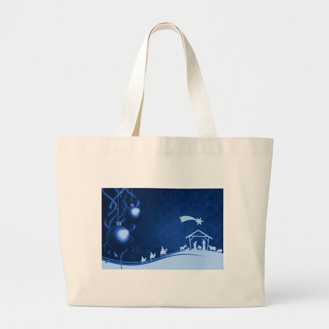 Grand Tote Bag Noël - le Christ est né (Devant)