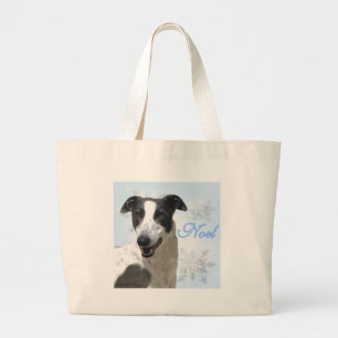 Grand Tote Bag Noel noir et blanc gris2