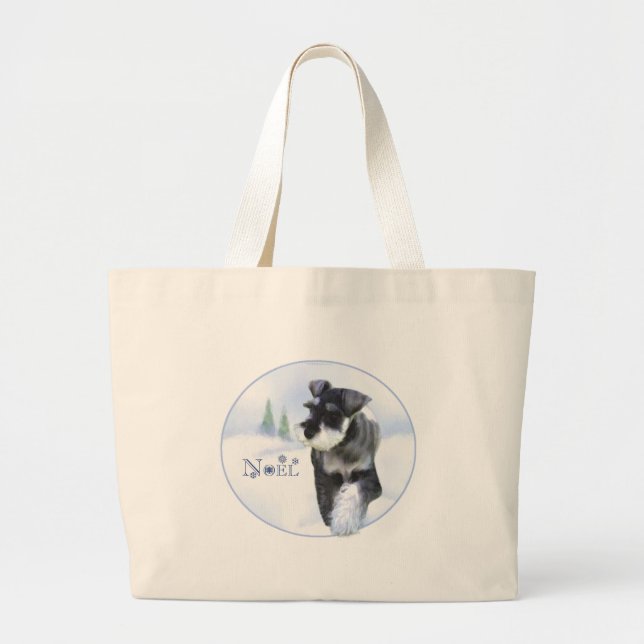 Grand Tote Bag Noel Schnauzer Standard (Devant)