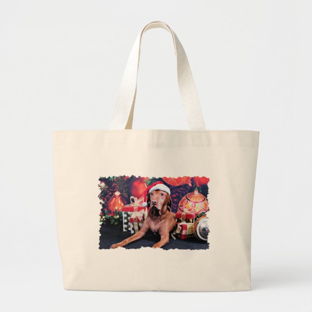 Grand Tote Bag Noël - Vizsla - Budda (Devant)