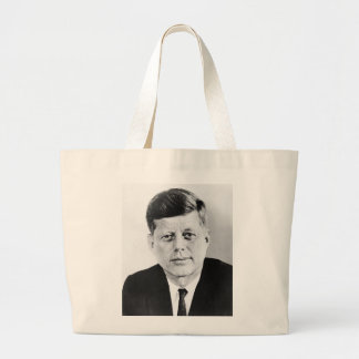 Grand Tote Bag Noir et blanc JFK John F. Kennedy