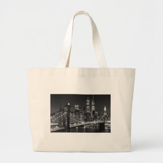 Grand Tote Bag Noir et blanc New York City