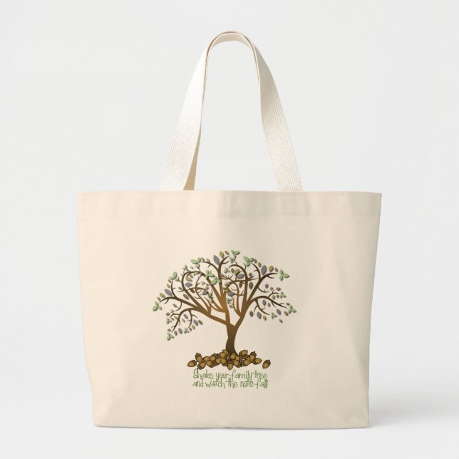 Grand Tote Bag Noix d'arbre familial (Devant)