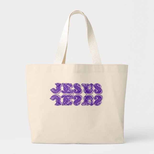 Grand Tote Bag Nom de Jésus Nom au-dessus de tous les noms (Devant)