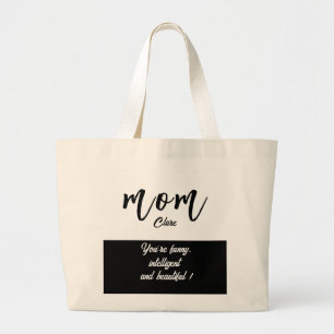 Grand Tote Bag nom personnalisé Maman jour et plus 4