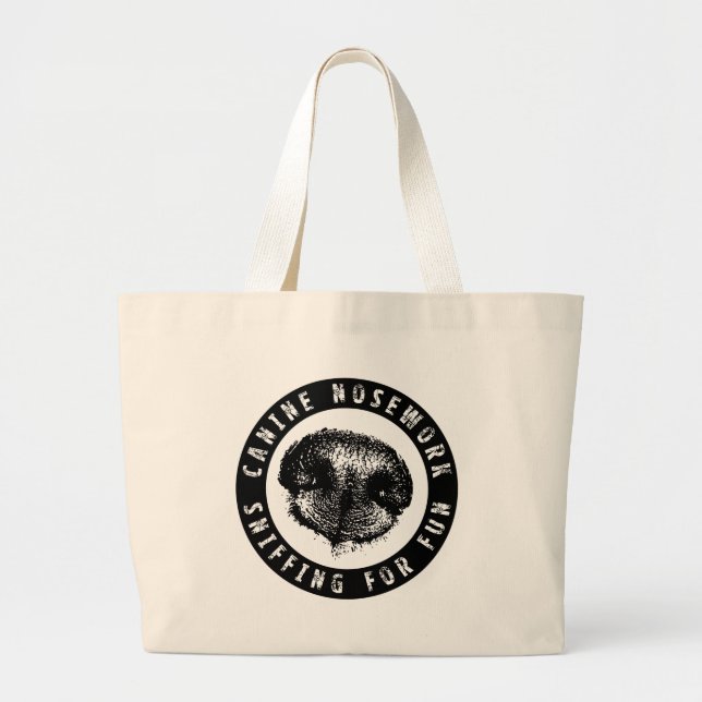 Grand Tote Bag Nosework canin, reniflant pour l'amusement (Devant)