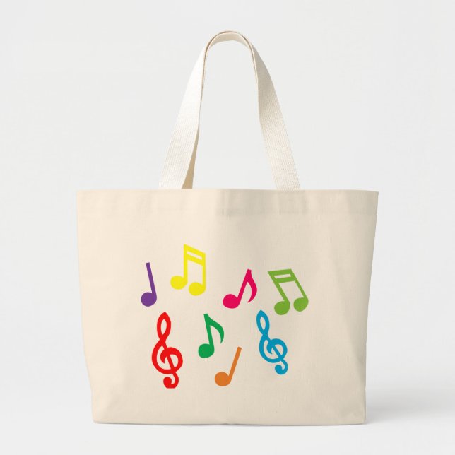 Grand Tote Bag Notes musicales (Devant)