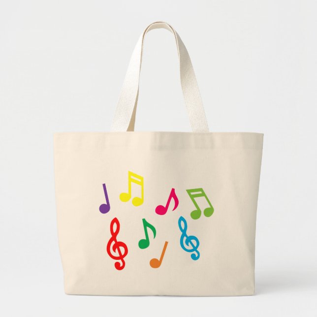 Grand Tote Bag Notes musicales (Devant)