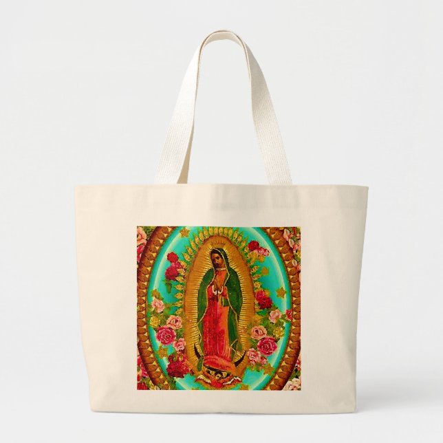 Grand Tote Bag Notre Dame Guadalupe-Mexique Sainte Vierge Marie (Devant)
