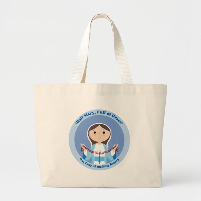 Grand Tote Bag Notre Madame du chapelet (Devant)