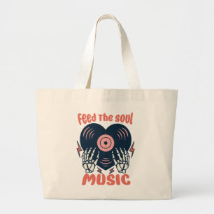 Grand Tote Bag nourrir la musique de l'âme